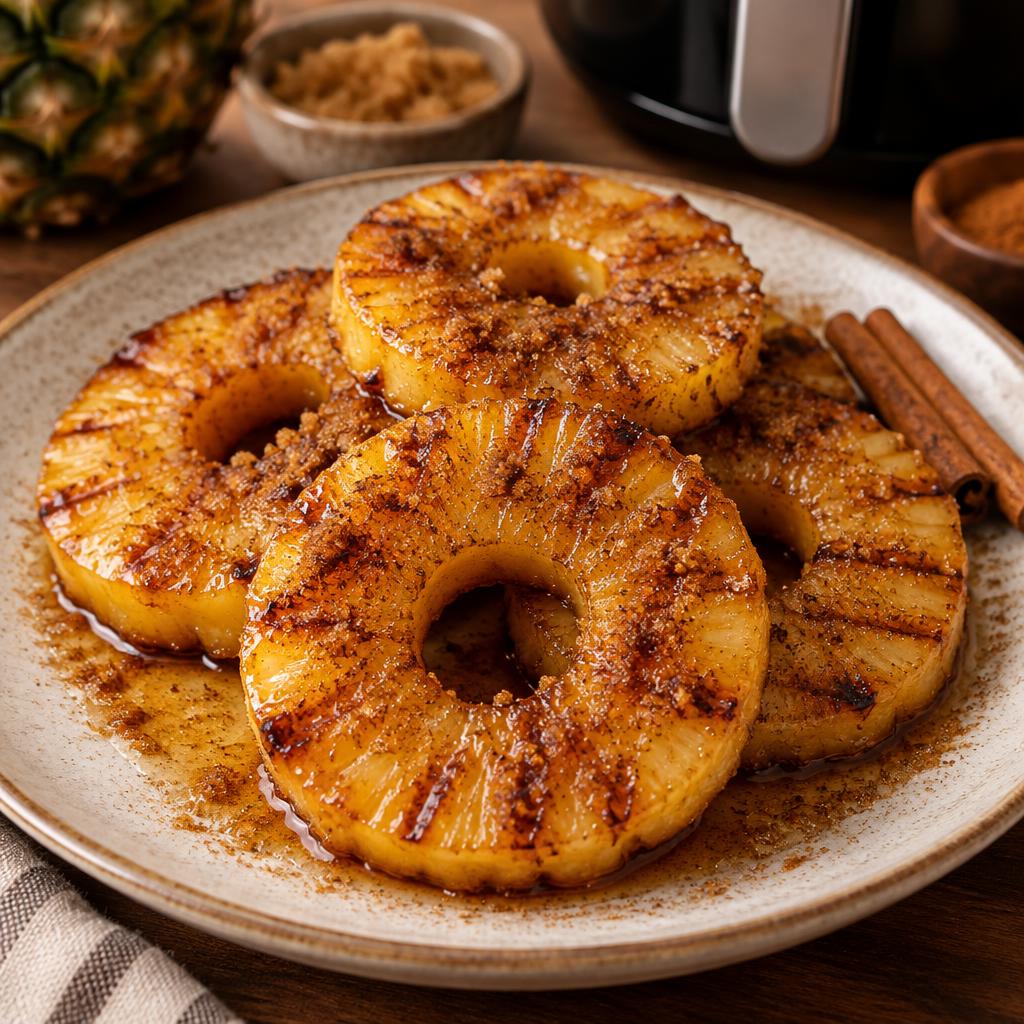 Abacaxi caramelizado com canela