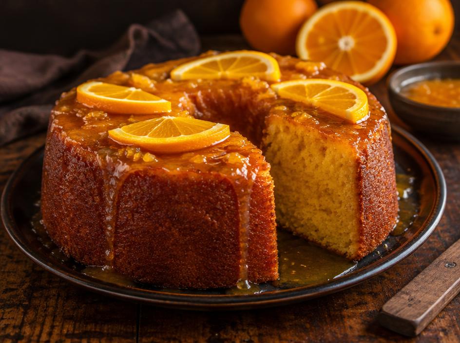 Bolo de laranja molhadinho