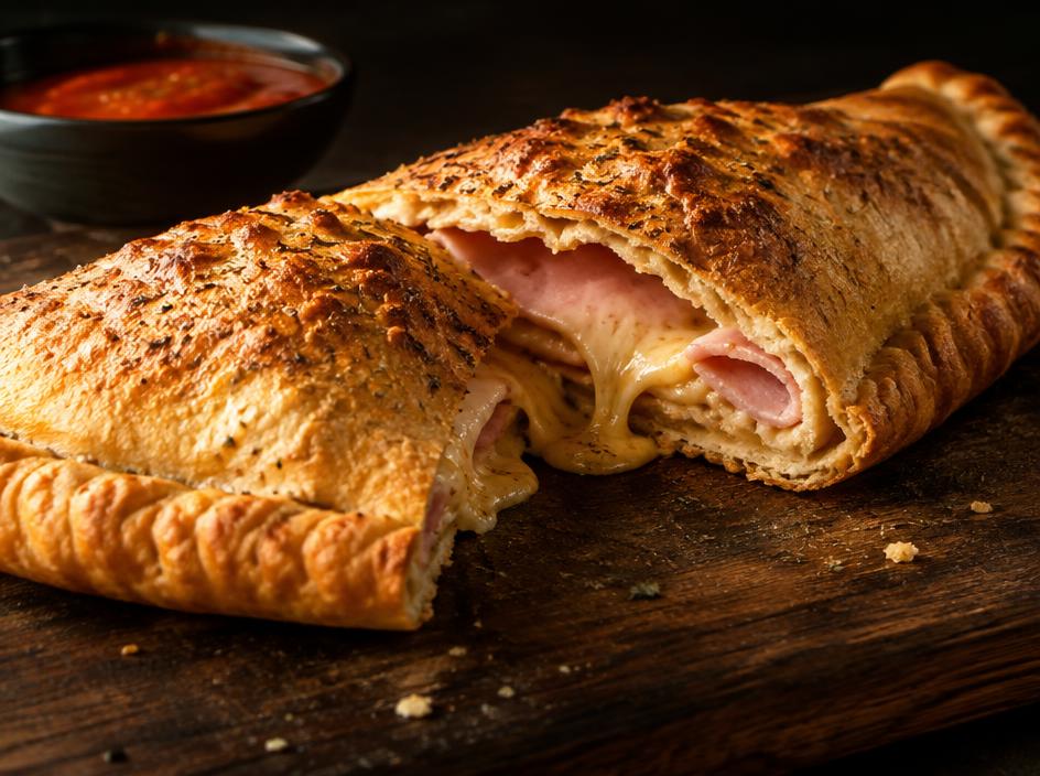 Calzone de presunto e queijo