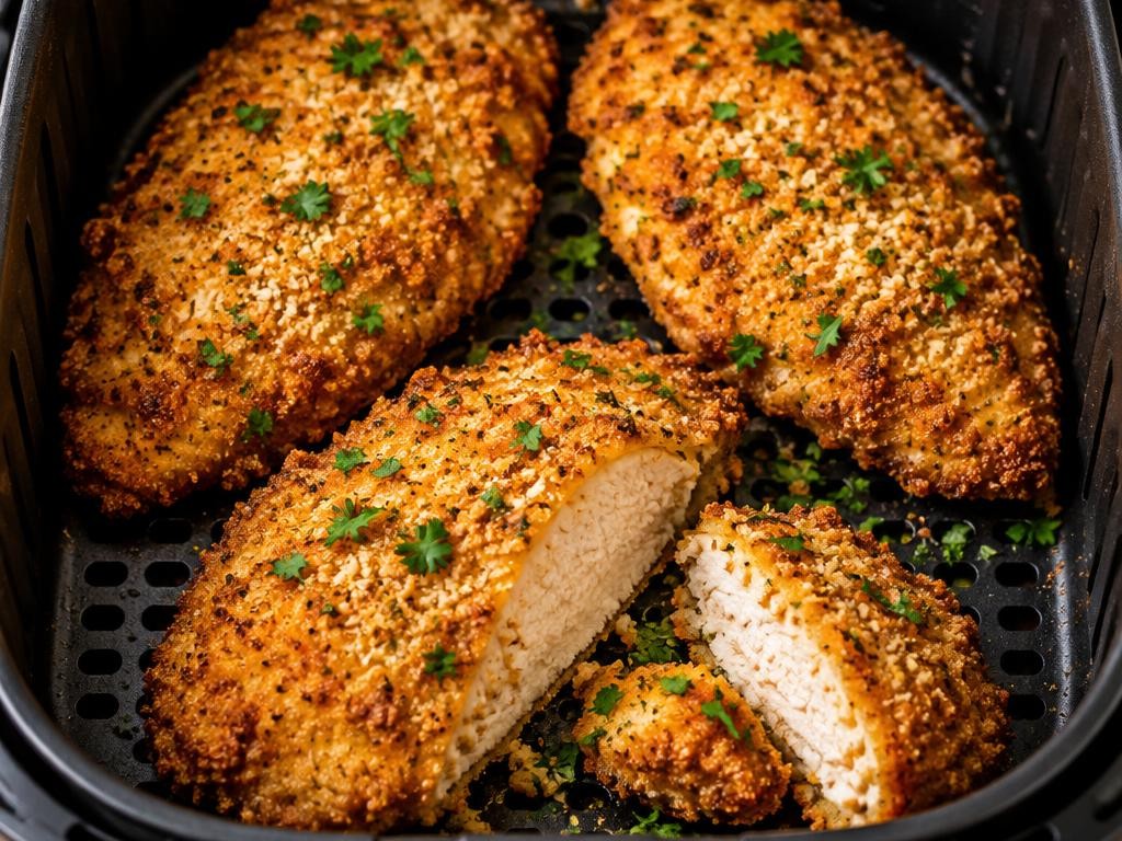 Filé de frango crocante com parmesão