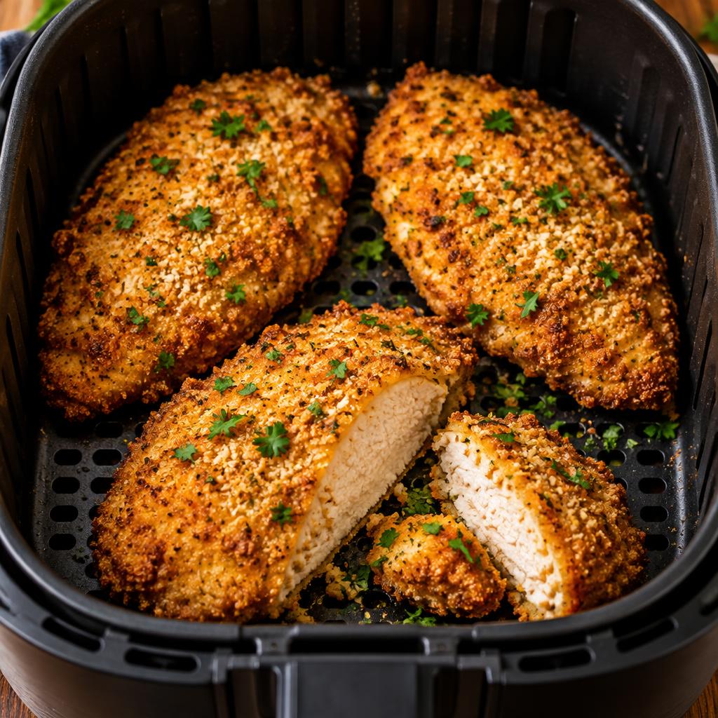 Filé de frango crocante com parmesão