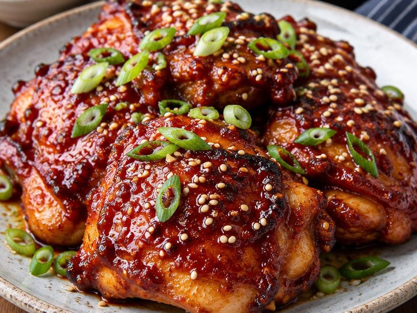Sobrecoxa picante estilo coreano